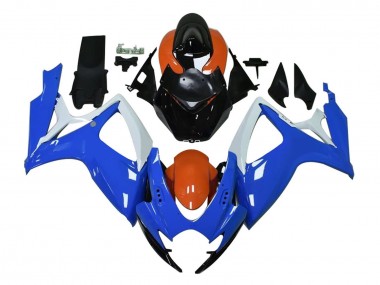 2004-2005 Suzuki GSXR 600 / GSXR 750 Motorcycle Fairings - White Blue Orange Black UK