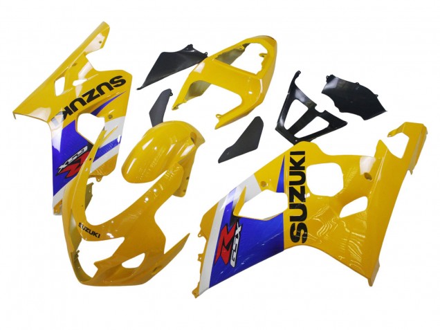 2004-2005 Suzuki GSXR 600 / GSXR 750 Motorcycle Fairing - Yellow White Blue Black UK