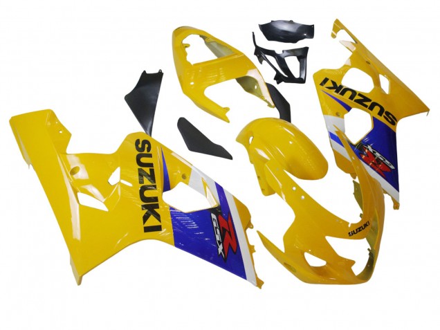 2004-2005 Suzuki GSXR 600 / GSXR 750 Motorcycle Fairing - Yellow White Blue Black UK