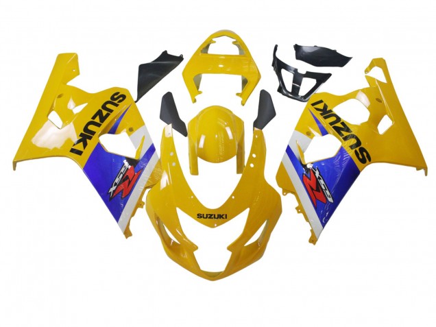 2004-2005 Suzuki GSXR 600 / GSXR 750 Motorcycle Fairing - Yellow White Blue Black UK
