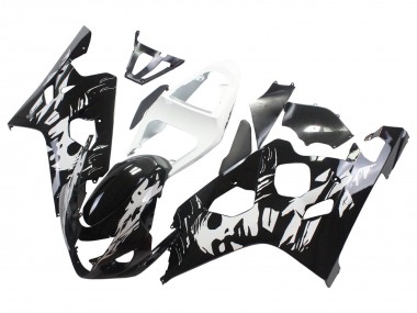 2004-2005 Suzuki GSXR 600 / GSXR 750 Motorcycle Fairing - White Black UK