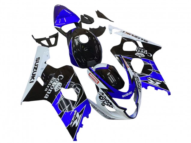 2004-2005 Suzuki GSXR 600 / GSXR 750 Motorcycle Fairing - White Blue Black Corona Motul UK