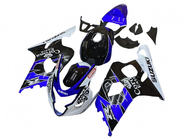 2004-2005 Suzuki GSXR 600 / GSXR 750 Motorcycle Fairing - White Blue Black Corona Motul UK