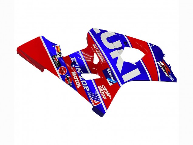 2004-2005 Suzuki GSXR 600 / GSXR 750 Motorcycle Fairings - Blue Red Black Motul Dunlop UK