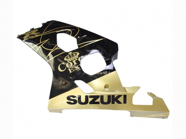 2004-2005 Suzuki GSXR 600 / GSXR 750 Motorcycle Fairings - Glossy Black Gold Corona UK