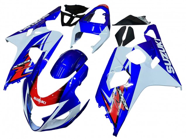 2004-2005 Suzuki GSXR 600 / GSXR 750 Motorcycle Fairing - White Blue Red UK