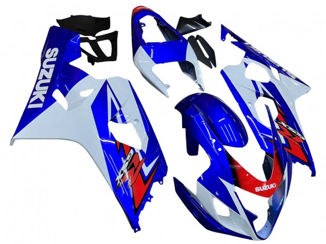 2004-2005 Suzuki GSXR 600 / GSXR 750 Motorcycle Fairing - White Blue Red UK