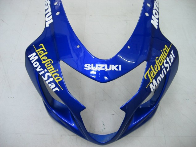 2004-2005 Suzuki GSXR 600 / GSXR 750 Motorcycle Fairings - Blue White Yellow Green Telefumica Motul MoviStar UK
