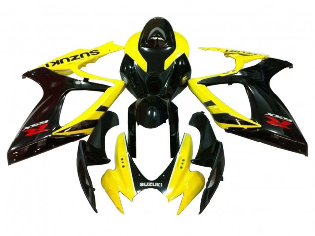 2006-2007 Suzuki GSXR 600 / GSXR 750 Motorcycle Fairings - Yellow Glossy Black Red UK