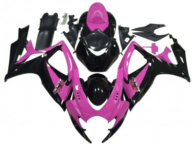 2006-2007 Suzuki GSXR 600 / GSXR 750 Motorcycle Fairing - Pink Glossy Black UK
