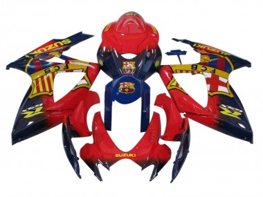 2006-2007 Suzuki GSXR 600 / GSXR 750 Motorcycle Fairings - Orange Blue Yellow UK