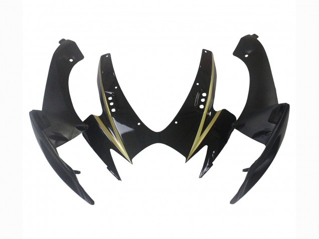 2006-2007 Suzuki GSXR 600 / GSXR 750 Motorcycle Fairings - Glossy Black Gold Stripe UK