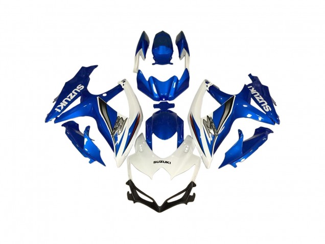 2006-2007 Suzuki GSXR 600 / GSXR 750 Motorcycle Fairings - White Blue UK