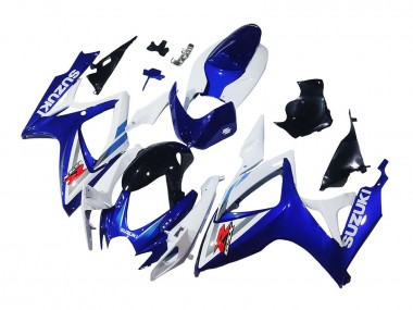 2006-2007 Suzuki GSXR 600 / GSXR 750 Motorcycle Fairings - White Blue Glossy Black Red UK