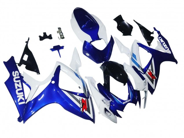 2006-2007 Suzuki GSXR 600 / GSXR 750 Motorcycle Fairings - White Blue Glossy Black Red UK