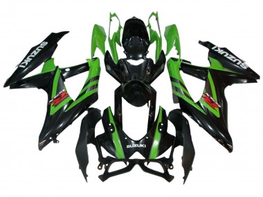 2008-2010 Suzuki GSXR 600 / GSXR 750 Motorcycle Fairings - Green Glossy Black UK