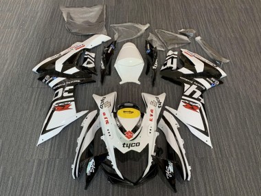 2008-2010 Suzuki GSXR 600 / GSXR 750 Motorcycle Fairings - White Yellow Black Tyco UK