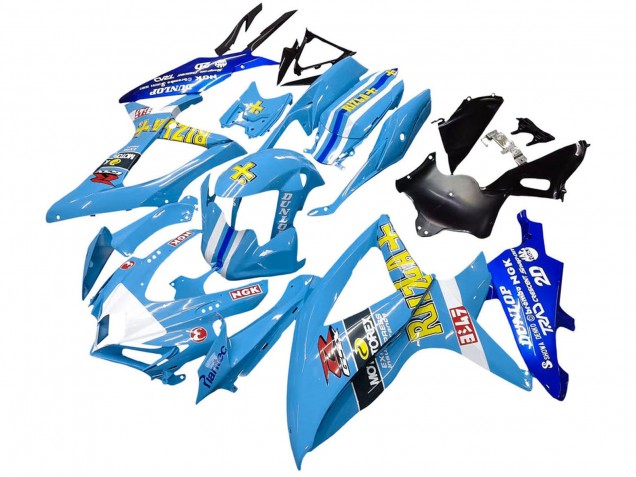 2008-2010 Suzuki GSXR 600 / GSXR 750 Motorcycle Fairings - Blue Yellow Rizla UK