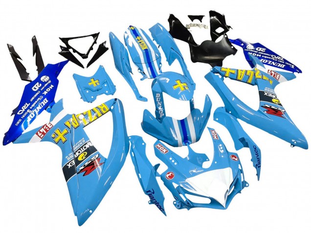 2008-2010 Suzuki GSXR 600 / GSXR 750 Motorcycle Fairings - Blue Yellow Rizla UK