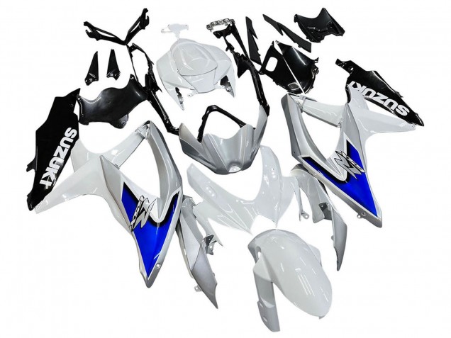 2008-2010 Suzuki GSXR 600 / GSXR 750 Motorcycle Fairings - White Silver Blue Black UK