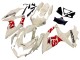 2008-2010 Suzuki GSXR 600 / GSXR 750 Motorcycle Fairings - Cream White Red Black UK