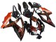 2008-2010 Suzuki GSXR 600 / GSXR 750 Motorcycle Fairings - Glossy Black Orange Flame UK