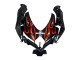 2008-2010 Suzuki GSXR 600 / GSXR 750 Motorcycle Fairings - Glossy Black Orange Flame UK
