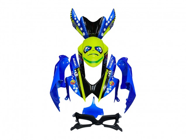 2008-2010 Suzuki GSXR 600 / GSXR 750 Motorcycle Fairings - Blue Fluorescent Green Shark UK