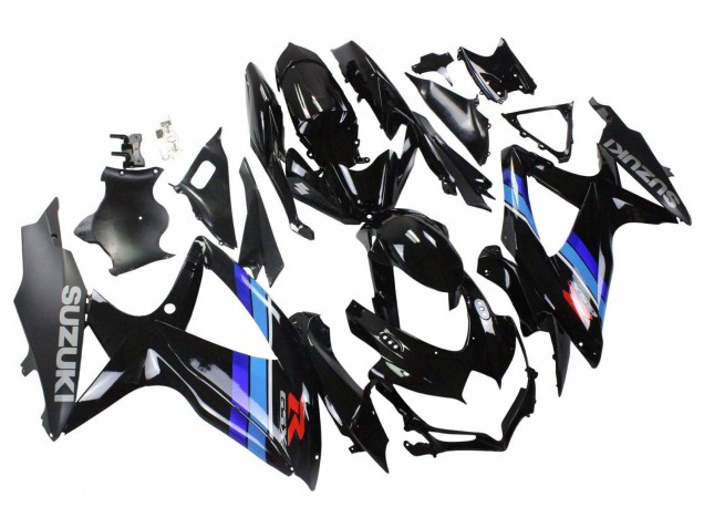 2008-2010 Suzuki GSXR 600 / GSXR 750 Motorcycle Fairings - Glossy Black Blue UK