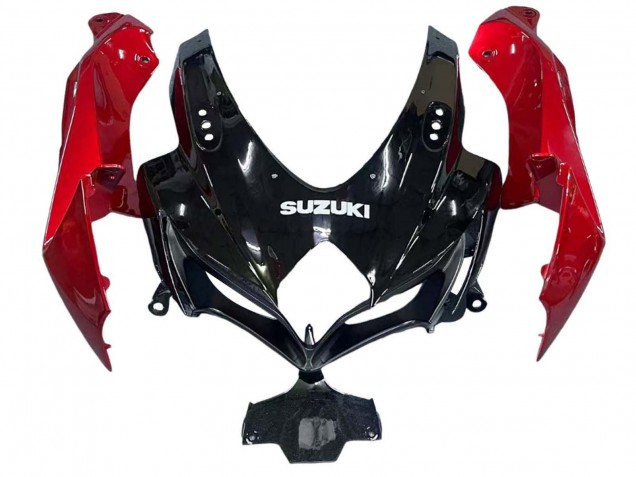 2008-2010 Suzuki GSXR 600 / GSXR 750 Motorcycle Fairings - Red Glossy Black UK