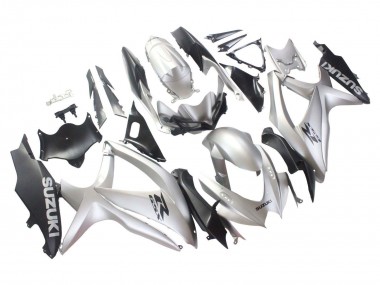 2008-2010 Suzuki GSXR 600 / GSXR 750 Motorcycle Fairings - Silver Matte Black UK