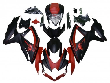 2008-2010 Suzuki GSXR 600 / GSXR 750 Motorcycle Fairings - Maroon Red Matte Black UK