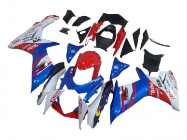 2008-2010 Suzuki GSXR 600 / GSXR 750 Motorcycle Fairings - White Red Blue UK