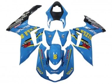 2011-2024 Suzuki GSXR 600 / GSXR 750 Motorcycle Fairings - Blue Yellow Black Rizla UK