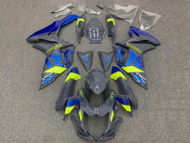 2011-2024 Suzuki GSXR 600 / GSXR 750 Motorcycle Fairings - Dark Nardo Grey Blue Fluorescent Yellow UK