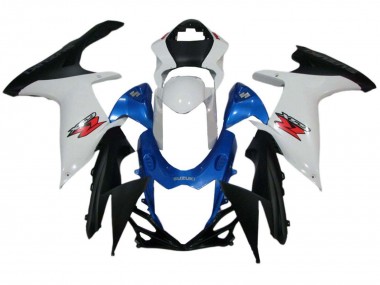 2011-2024 Suzuki GSXR 600 / GSXR 750 Motorcycle Fairings - White Blue Black UK