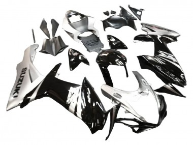2011-2024 Suzuki GSXR 600 / GSXR 750 Motorcycle Fairing - Glossy Black Silver UK