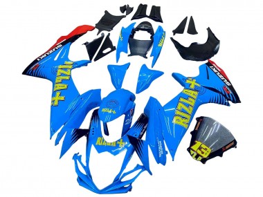 2011-2024 Suzuki GSXR 600 / GSXR 750 Motorcycle Fairings - Blue Gold Red Black Rizla UK