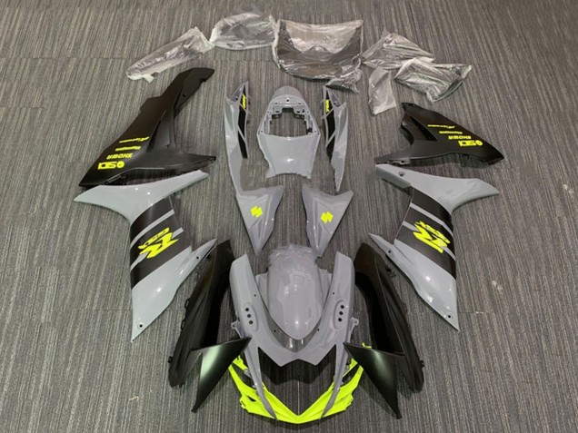 2011-2024 Suzuki GSXR 600 / GSXR 750 Motorcycle Fairings - Nardo Grey Neon Yellow Black UK