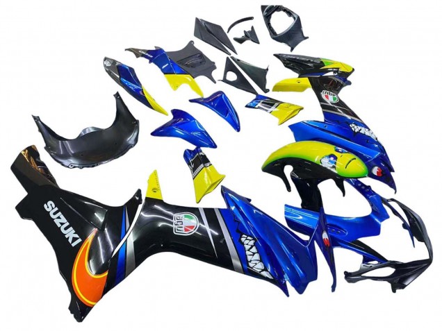2011-2024 Suzuki GSXR 600 / GSXR 750 Motorcycle Fairings - Blue Yellow UK