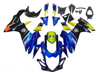 2011-2024 Suzuki GSXR 600 / GSXR 750 Motorcycle Fairings - Blue Yellow UK
