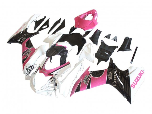 2011-2024 Suzuki GSXR 600 / GSXR 750 Motorcycle Fairings - White Pink Black Corona UK