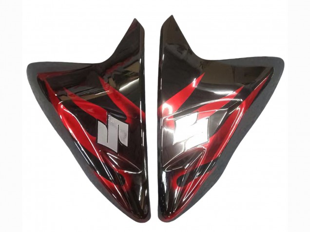 2011-2024 Suzuki GSXR 600 / GSXR 750 Motorcycle Fairings - Glossy Black Red Flame UK