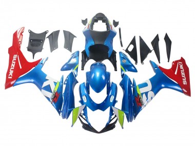 2011-2024 Suzuki GSXR 600 / GSXR 750 Motorcycle Fairings - Blue Red UK