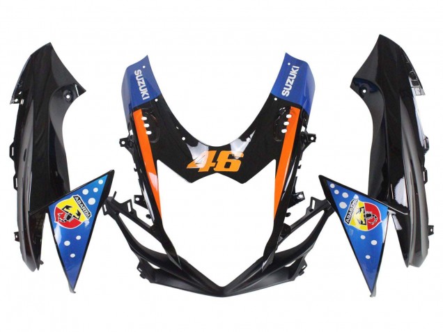 2011-2024 Suzuki GSXR 600 / GSXR 750 Motorcycle Fairings - Light Blue Orange Black White Shark 46 UK