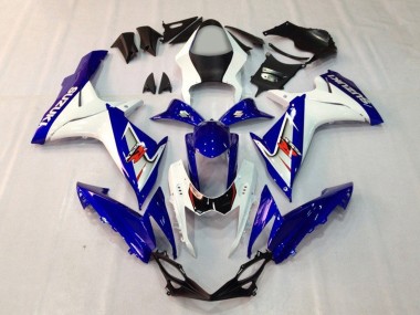 2011-2024 Suzuki GSXR 600 / GSXR 750 Motorcycle Fairings - Blue White UK