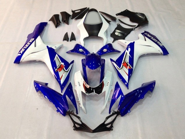 2011-2024 Suzuki GSXR 600 / GSXR 750 Motorcycle Fairings - Blue White UK