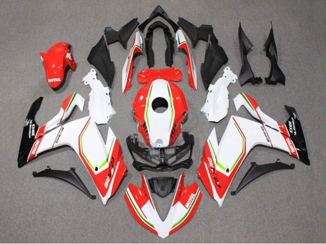 2015-2018 Yamaha YZF R3/R25 Motorcycle Fairings - White Red Green Black Motul UK