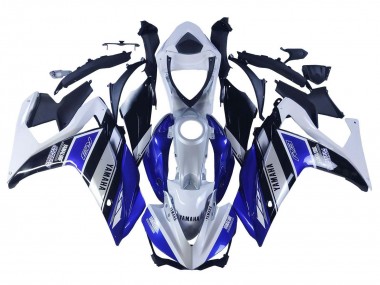 2015-2018 Yamaha YZF R3/R25 Motorcycle Fairings - White Blue Black Yamalube UK