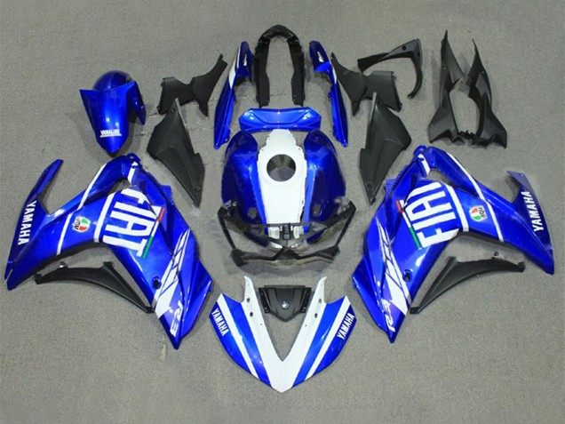 2015-2018 Yamaha YZF R3/R25 Motorcycle Fairings - Blue White Fiat UK